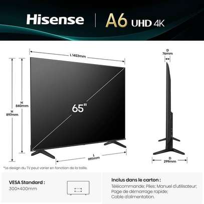 TELEVISEUR 65POUCES HISENSE LED SMART VIDAA QLED 4K 65A6Q image 3