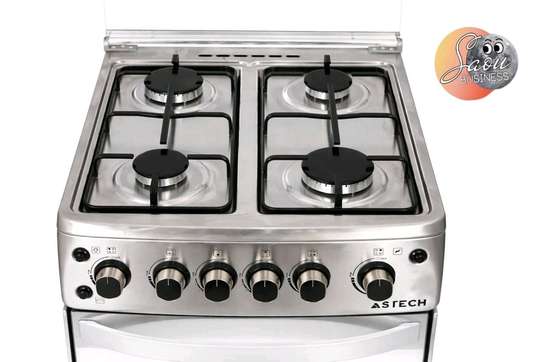 CUISINIERE ASTECH 4FEUX 50X50 A GAZ FULL OPTION INOX XA50GS image 2