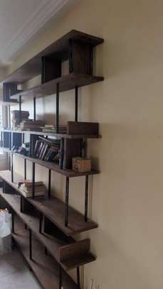 Bibliothèque bois et métal 250*27*220 cm image 2