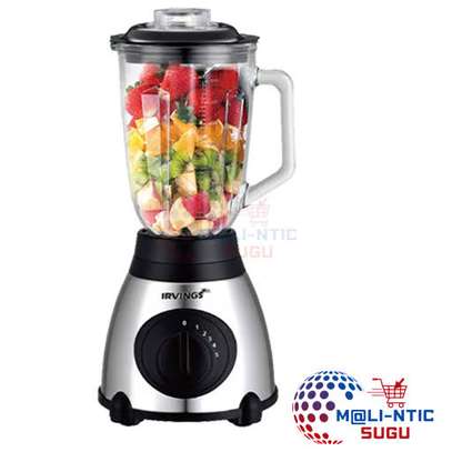 IRVINGS Blender 1,5L Bol Verre Argent Noir image 1