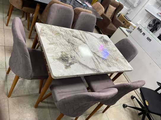 TABLE A MANGER 6PLACES EXTENSIBLE BOIS BLANC MAUVE B50 image 3
