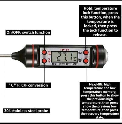 Thermomètre alimentaire de cuisine à sonde image 3
