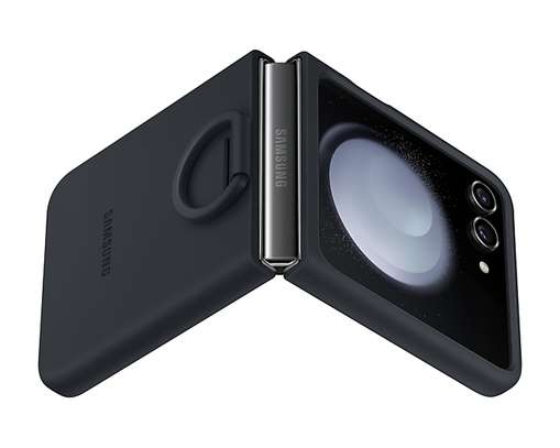 Pochette Coque en silicone avec anneau pour Galaxy Z Flip5 image 2