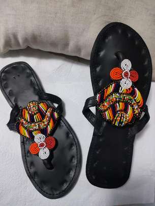 Sandales artisanal original perlé en cuir image 11