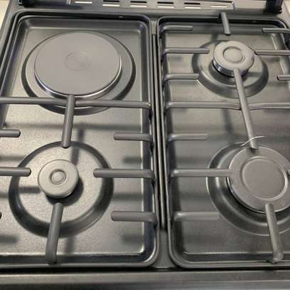 CUISINIERE 4FEUX ENDURO 60X60 3F A GAZ 1F ELECTRIQUE + FOUR image 3