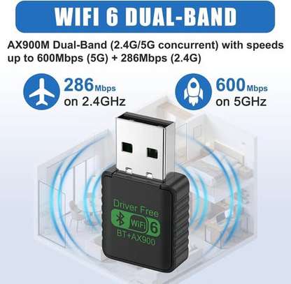 Adaptateur Clé Usb WiFi 6 & BT 5.4 | AX900 Mbps image 2