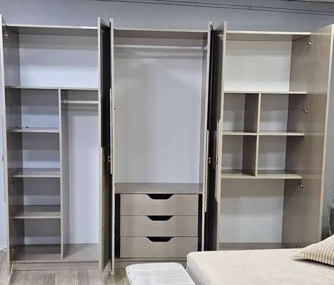 CHAMBRE A COUCHER ARMOIRE 6BATTANTS 6PIECES BEIGE BAMBI image 6