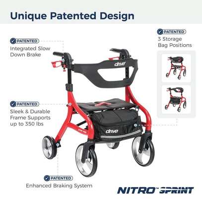 Déambulateur à roulettes Drive Medical Nitro Sprint image 1