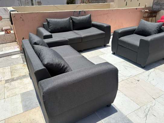 Ensemble salon extérieur 3 pièces gris anthracite 6places image 3
