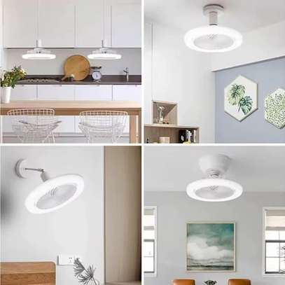 Ventilateur plafond LED blanc compact E27 image 4