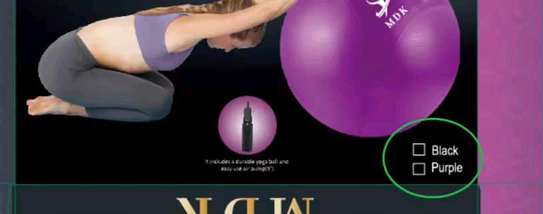 Ballon gym 500 lbs violet antidérapant taille standard image 3