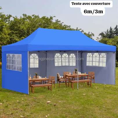 Tente Chapiteau 6x3m imperméable avec fenêtres latérales image 2