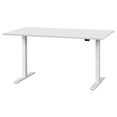 Bureau réglable électrique blanc surface lisse image 5