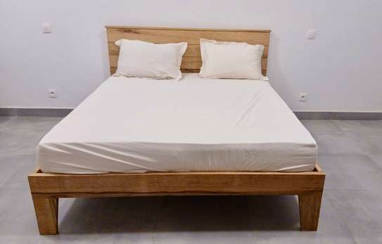 Lits plus lampe sur pied en bois massif image 2