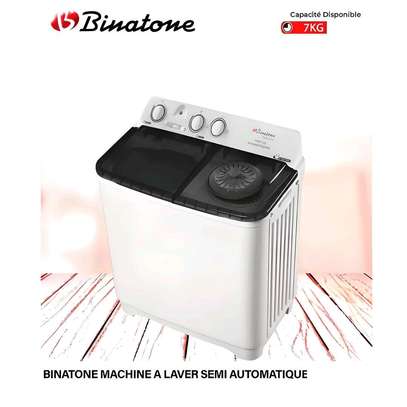 MACHINE A LAVER BINATONE 7KG SEMIAUTOMATIQUE BMWO7OB image 1