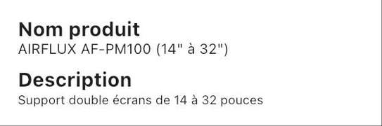 Support double écran de 14 à 32 pouces /mdl af mp100 image 3