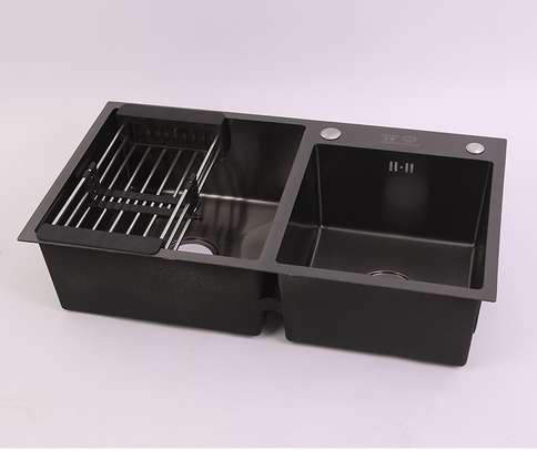 Évier cuisine américaine 2 bacs+Robinet image 3