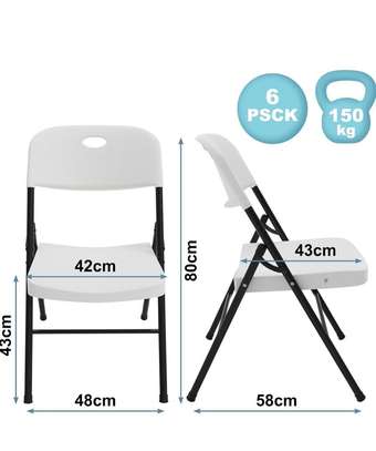 Lot de 4 Chaises pliante Plastique polyéthylène image 1