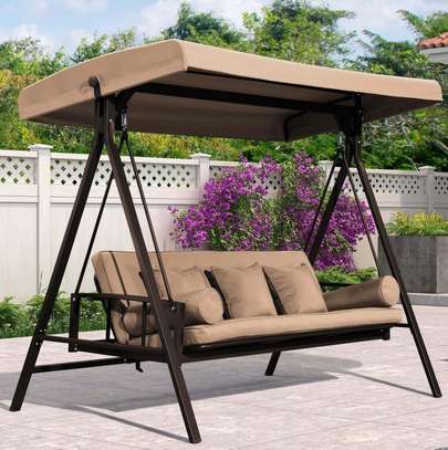 Balançoire De Jardin 3 Places Exterieur Convertible en Lit image 5