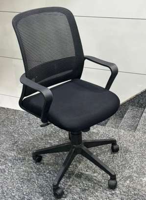 Chaise de bureau ergonomique noire maille respirante image 2