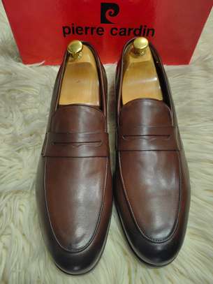 Pierre Cardin chaussures cuir noir classiques habillées image 2