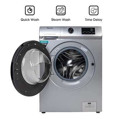 MACHINE A LAVER HISENSE 7KG FRONT LOAD GRIS WFVB7012MT image 6