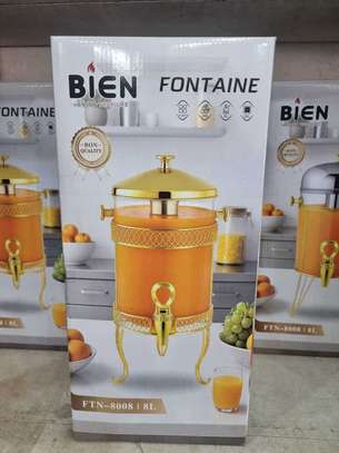 Fontaine à boisson 8L  avec support doré image 2