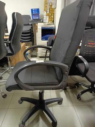 Fauteuil bureau ergonomique noir simili cuir réglable image 2