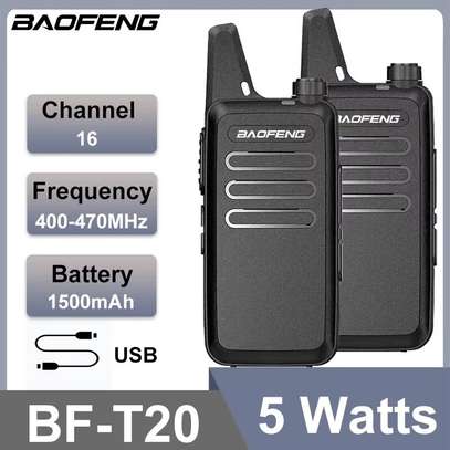 Paire talkie-walkie Ultraslim Pro Baofeng T20 portée 3 à 5Km image 1