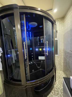 Cabine douche spa multifonction LED hydrojets noir image 7