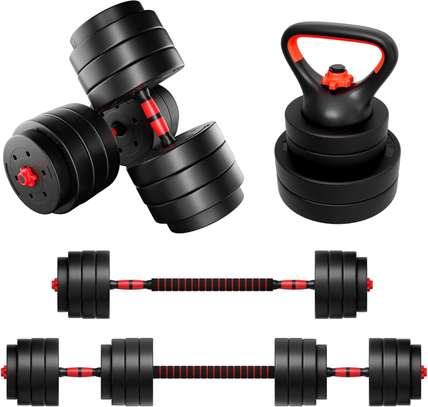 Set d'Haltères bitumineux 20kg et Kettlebells image 14