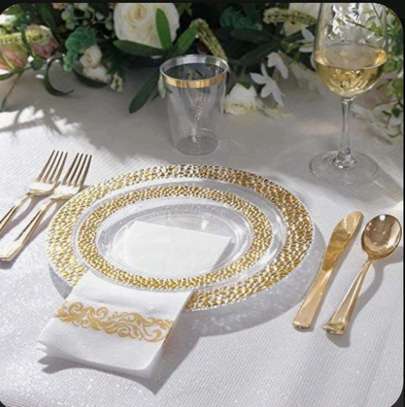 Service de table en plastique 175 pcs/prix en gros image 3