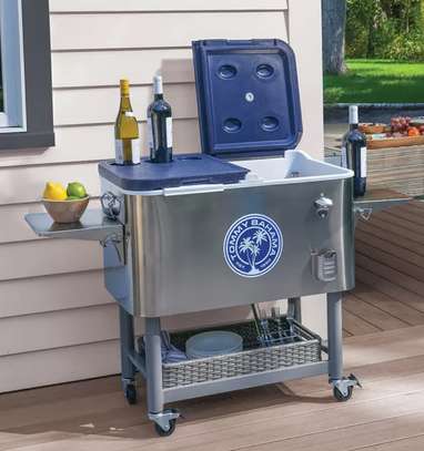 Glacière TOMMY BAHAMA 94L en acier inoxydable avec roues image 6