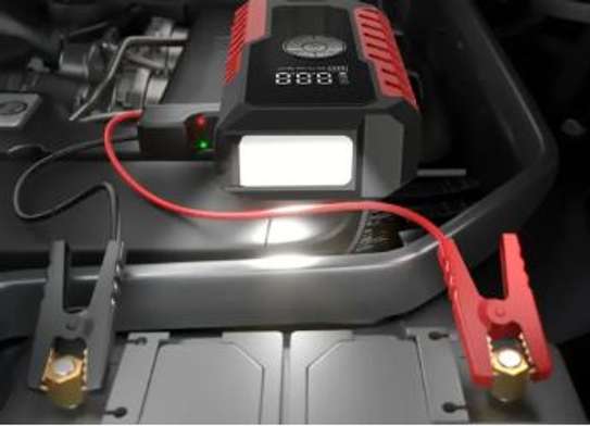 Démarreur batterie portable 12V multifonction rouge noir image 3