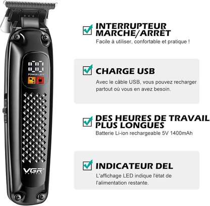 VGR V-972, Tondeuse à cheveux professionnelle, Affichage LED image 5