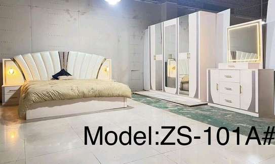 Ensemble chambre moderne complet lit armoires commode image 5