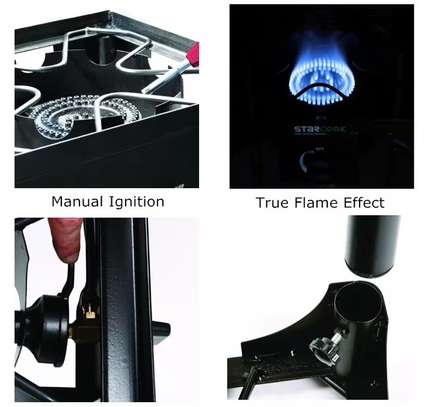 Cuisinière à double brûleur en fonte pour cuisine extérieur image 12