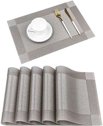 6 Pcs Sets de Table Anti-Glissant en PVC Napperon Lavables(45x30cm) image 3