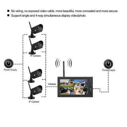 Système de vidéosurveillance sans fil 7 pouces + 2 caméras image 6