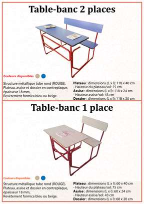 Table banc école - mobilier scolaire et bureau image 3