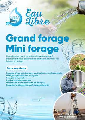 Grand forage et mini forage, Sondage eaux souterraines image 2