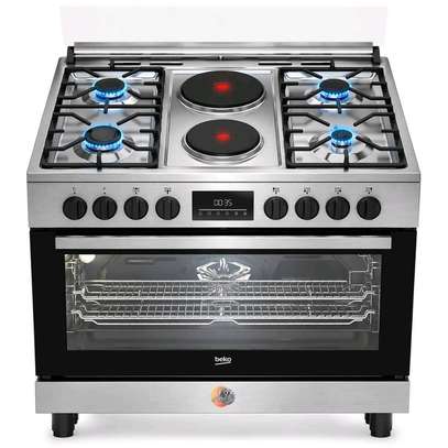 CUISINIERE BEKO 6FEUX 90X60 A GAZ + 2 PLAQUES DE CUISSON image 2
