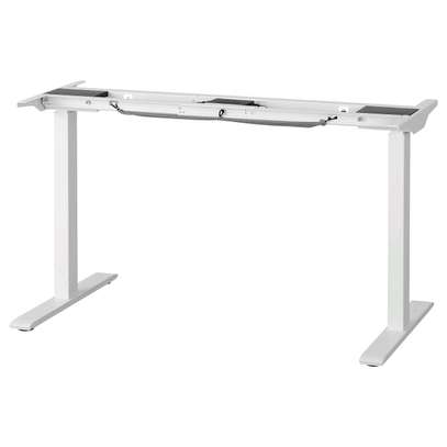 Bureau réglable électrique blanc surface lisse image 4