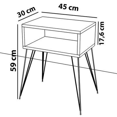 Table de chevet en bois pied en métal image 4