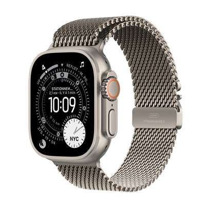 Apple Watch Ultra 3 Titane Naturel Bracelet Milanais Titane image 1