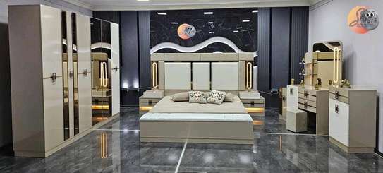 CHAMBRE A COUCHER 6BATTANTS 6PIECES BEIGE LORA image 1