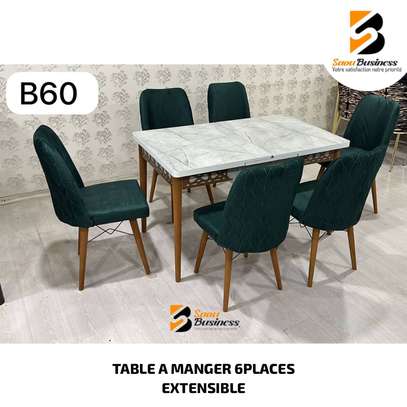 TABLE À MANGER 6 PLACES EXTENSIBLES image 2