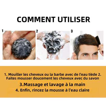 Savon gris pour cheveux assombrissant image 5