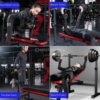 Banc de Fitness Multifonctionnel avec Support D'haltères image 13