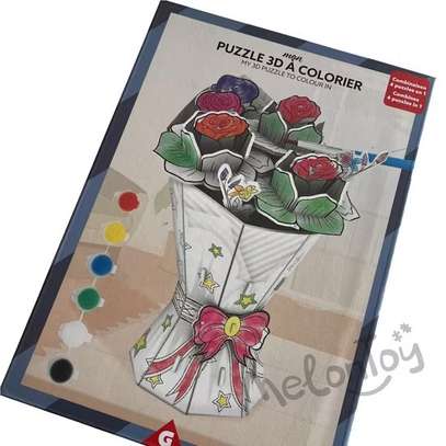 Jouet Puzzle 3D à colorier 4en1 image 1